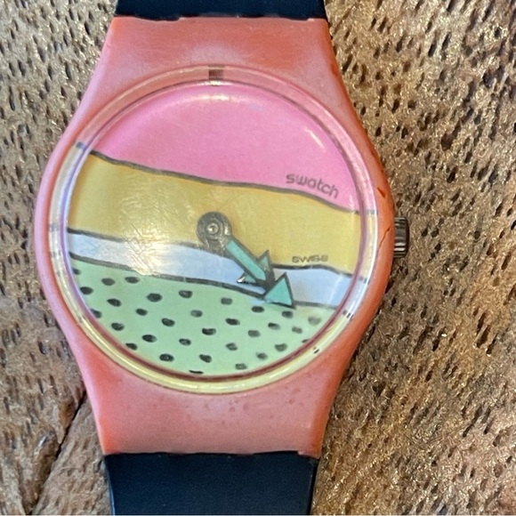Vintage 1985 Schmid + Müller Keith Haring Swatch Watch “Breakdance” LO001 faded - Picture 7 of 10